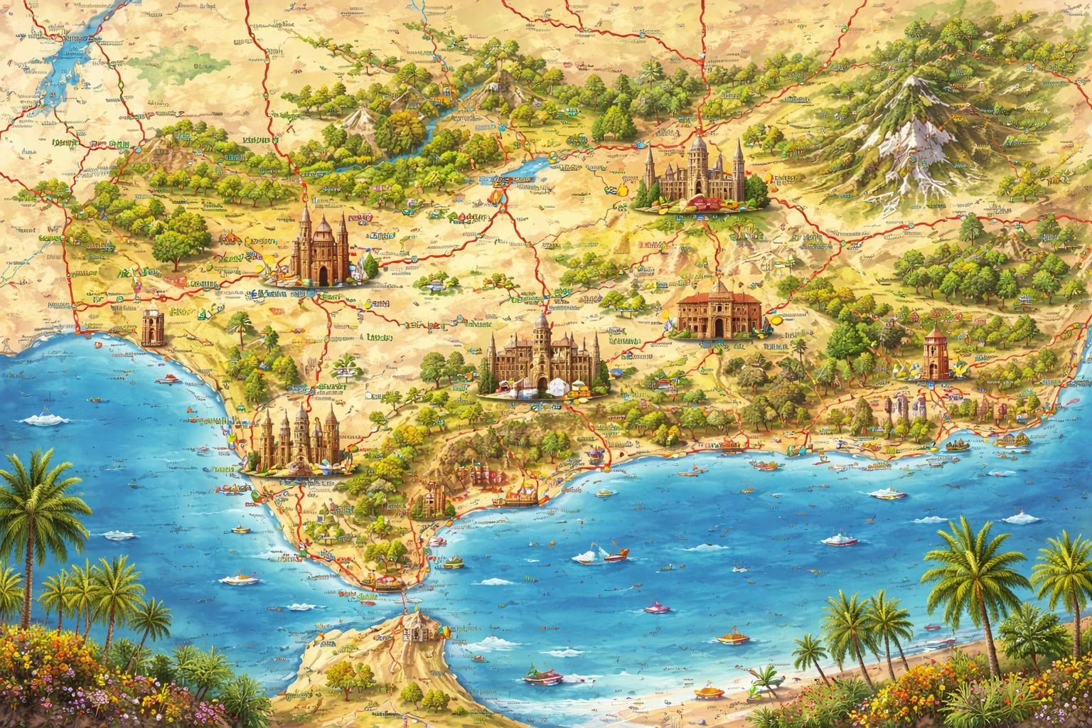 découvrez la carte touristique de l'andalousie, un guide complet pour organiser votre voyage et explorer les trésors culturels, historiques et naturels de cette magnifique région espagnole.